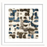 Large Abstract Wall Decor - Textured Art in Blue and Earth Tones