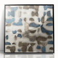 Large Abstract Wall Decor - Textured Art in Blue and Earth Tones
