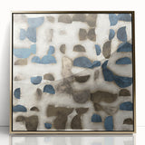 Large Abstract Wall Decor - Textured Art in Blue and Earth Tones