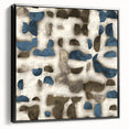 Large Abstract Wall Decor - Textured Art in Blue and Earth Tones