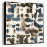 Large Abstract Wall Decor - Textured Art in Blue and Earth Tones