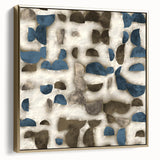 Large Abstract Wall Decor - Textured Art in Blue and Earth Tones