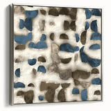 Large Abstract Wall Decor - Textured Art in Blue and Earth Tones
