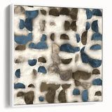 Large Abstract Wall Decor - Textured Art in Blue and Earth Tones