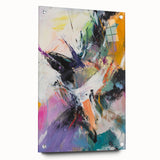 Colorful Abstract Wall Hangings – Energetic Pastel Brushwork Art