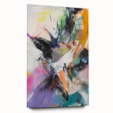 Colorful Abstract Wall Hangings – Energetic Pastel Brushwork Art