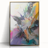 Colorful Abstract Wall Hangings – Energetic Pastel Brushwork Art