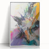 Colorful Abstract Wall Hangings – Energetic Pastel Brushwork Art