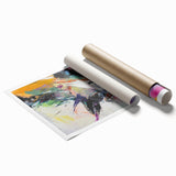 Colorful Abstract Wall Hangings – Energetic Pastel Brushwork Art