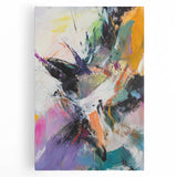 Colorful Abstract Wall Hangings – Energetic Pastel Brushwork Art