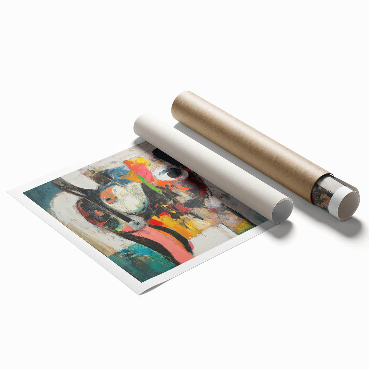 Large Abstract Expressionist Wall Art – Modern Colorful Canvas Print