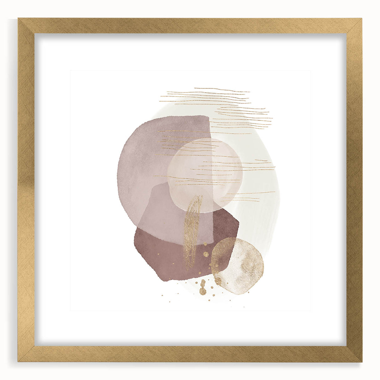 Contemporary Minimalist Wall Art – Beige and Brown Geometric Print