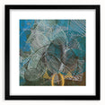 Geometric Moody Modern Wall Art – Abstract Canvas in Blue & Green