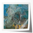Geometric Moody Modern Wall Art – Abstract Canvas in Blue & Green