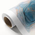 Premium Abstract Art Pieces – Sky Blue & Gold Luxury Canvas