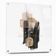 Abstract Geometric Framed Art – Black and Gold Minimalist Wall Print