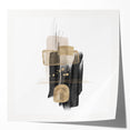 Abstract Geometric Framed Art – Black and Gold Minimalist Wall Print