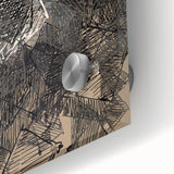 Geometric Moody Modern Wall Art – Abstract Black & Beige Canvas
