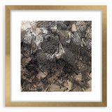 Geometric Moody Modern Wall Art – Abstract Black & Beige Canvas