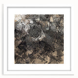 Geometric Moody Modern Wall Art – Abstract Black & Beige Canvas