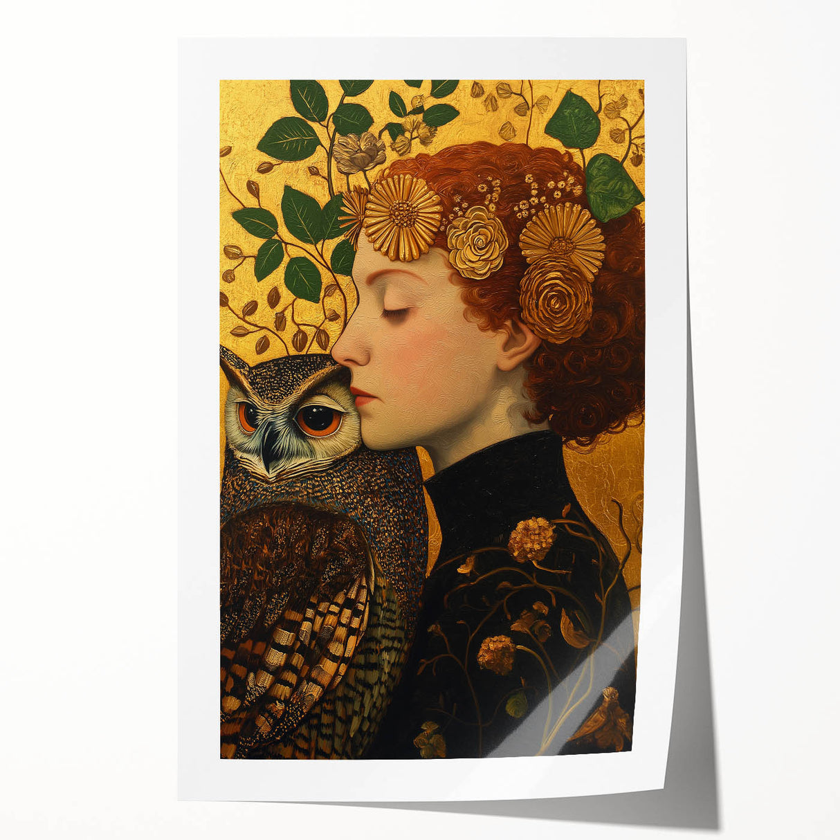 Elegant Abstract Figurative Wall Art – Golden Nature-Inspired Painting