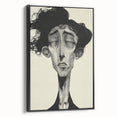 Minimalist Abstract Figurative Wall Art – Expressive Monochrome Design