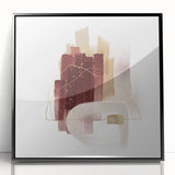 Minimalist Wall Art for Modern Interiors – Burgundy & Beige Abstract