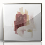 Minimalist Wall Art for Modern Interiors – Burgundy & Beige Abstract