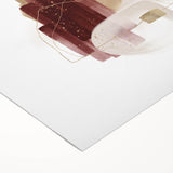 Minimalist Wall Art for Modern Interiors – Burgundy & Beige Abstract