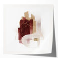Minimalist Wall Art for Modern Interiors – Burgundy & Beige Abstract