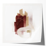 Minimalist Wall Art for Modern Interiors – Burgundy & Beige Abstract