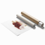 Minimalist Wall Art for Modern Interiors – Burgundy & Beige Abstract