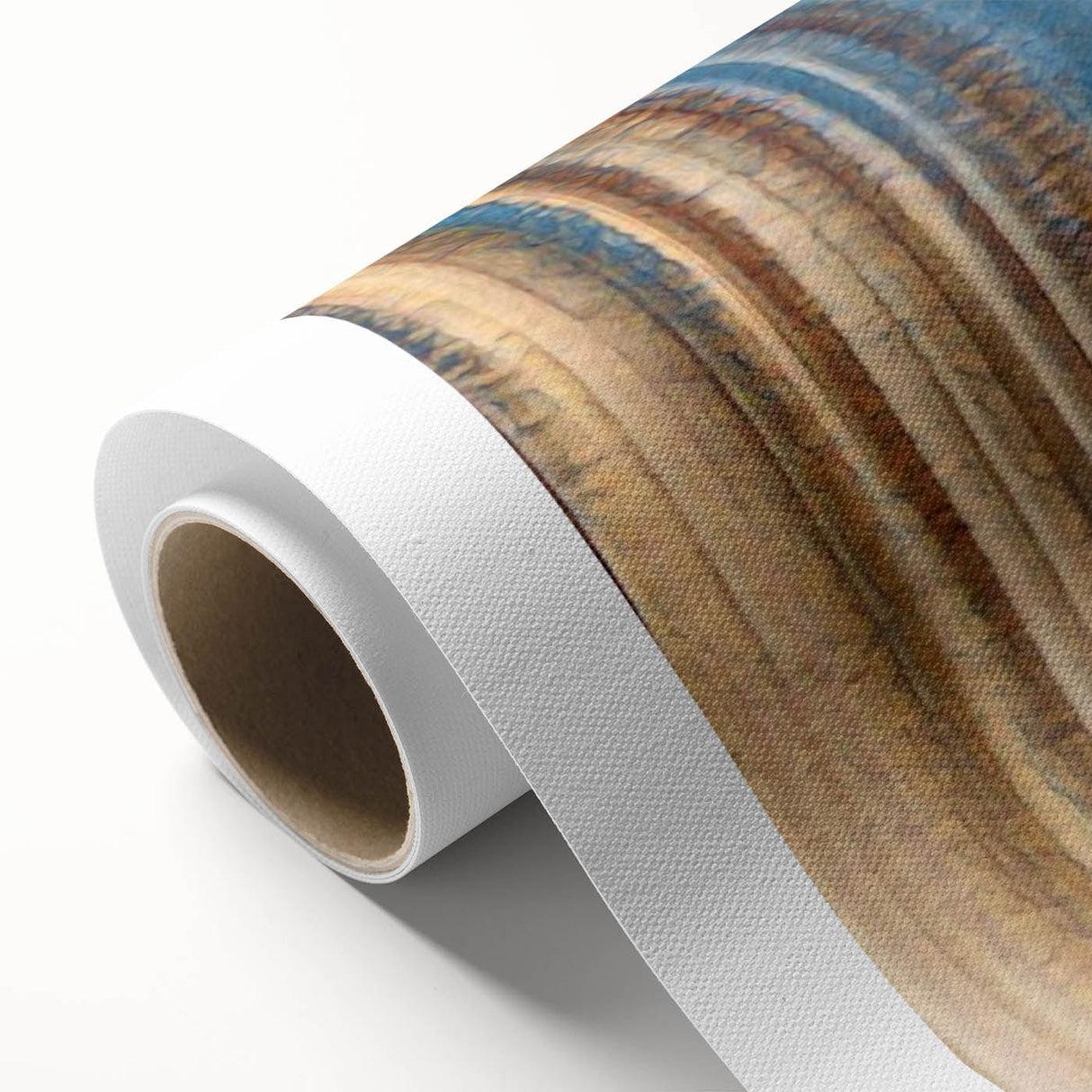 Elegant Moody Modern Wall Art – Abstract Blue & Beige Canvas Print