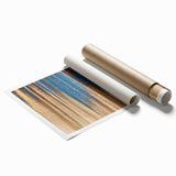 Elegant Moody Modern Wall Art – Abstract Blue & Beige Canvas Print