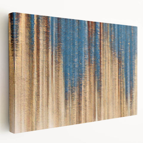 Elegant Moody Modern Wall Art – Abstract Blue & Beige Canvas Print