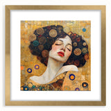 Elegant Abstract Figurative Wall Art – Golden Modern Portrait Painting
