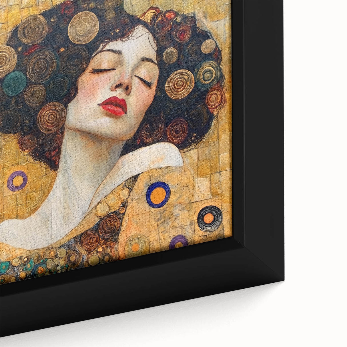 Elegant Abstract Figurative Wall Art – Golden Modern Portrait Painting