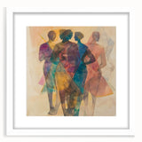Colorful Abstract Figurative Paintings – Geometric Human Form Art