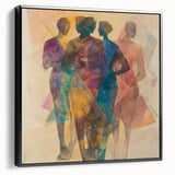 Colorful Abstract Figurative Paintings – Geometric Human Form Art