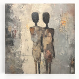 Modern Abstract Figure Paintings – Textured Human Form Wall Art