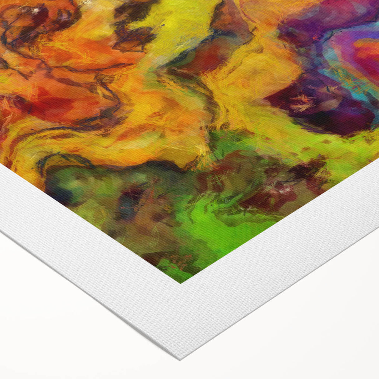 Colorful Abstract Wall Hangings – Fiery Organic Texture Flow