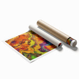 Colorful Abstract Wall Hangings – Fiery Organic Texture Flow