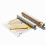 Earthen Harmony Abstracts - Elegant Gold and Yellow Abstract Art