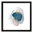 Contemporary Minimalist Wall Art – Navy Blue and Soft Gold Abstract