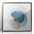 Contemporary Minimalist Wall Art – Navy Blue and Soft Gold Abstract