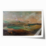 Abstract Minimalist Landscape Paintings – Earthy Textured Nature Art