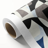 Geometric Abstract Paintings – Contemporary Blue & Gray Art