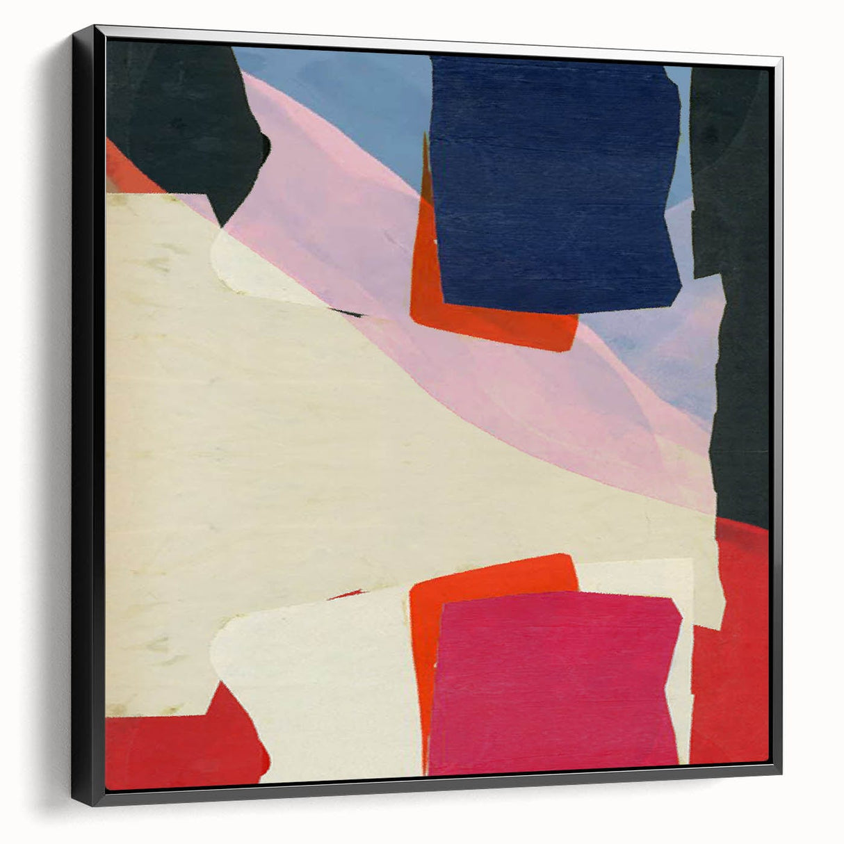 Bold Geometric Moody Modern Wall Art – Abstract Color Block Canvas