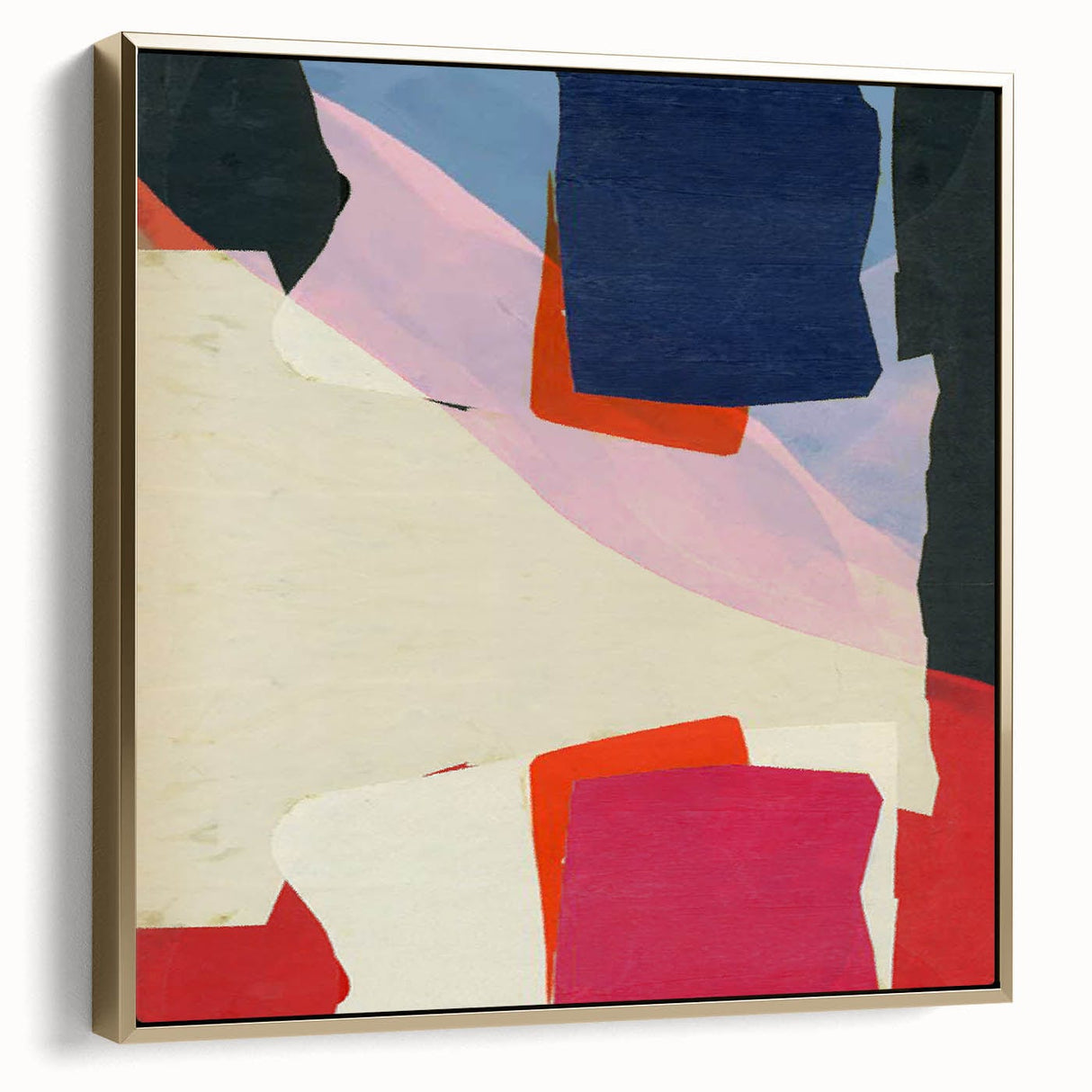 Bold Geometric Moody Modern Wall Art – Abstract Color Block Canvas