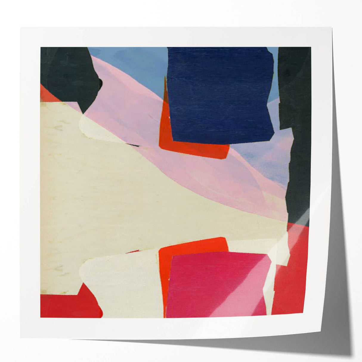 Bold Geometric Moody Modern Wall Art – Abstract Color Block Canvas